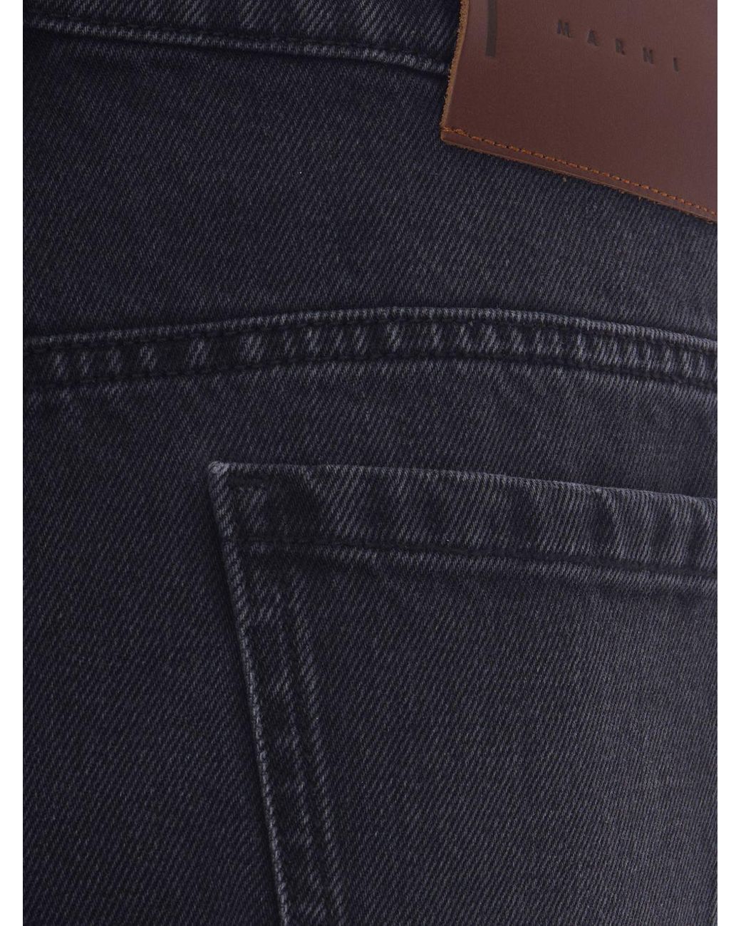 Marni Blue High-Waisted Wide-Leg Jeans