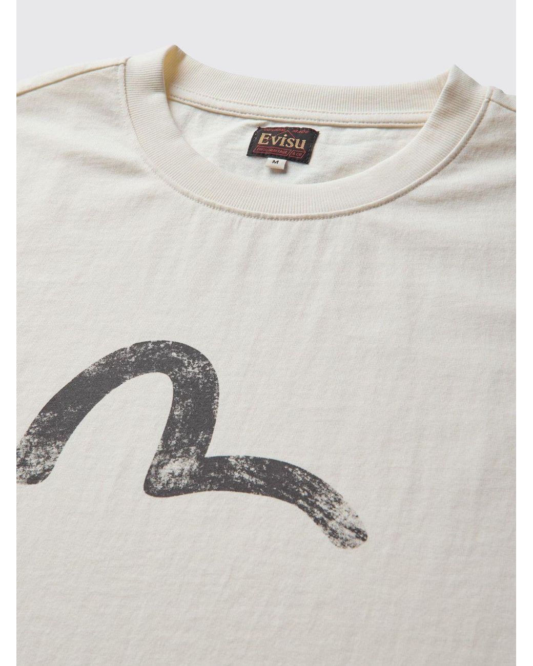 Evisu Multicolor Cotton Crewneck T-Shirt With Graphic Print for men