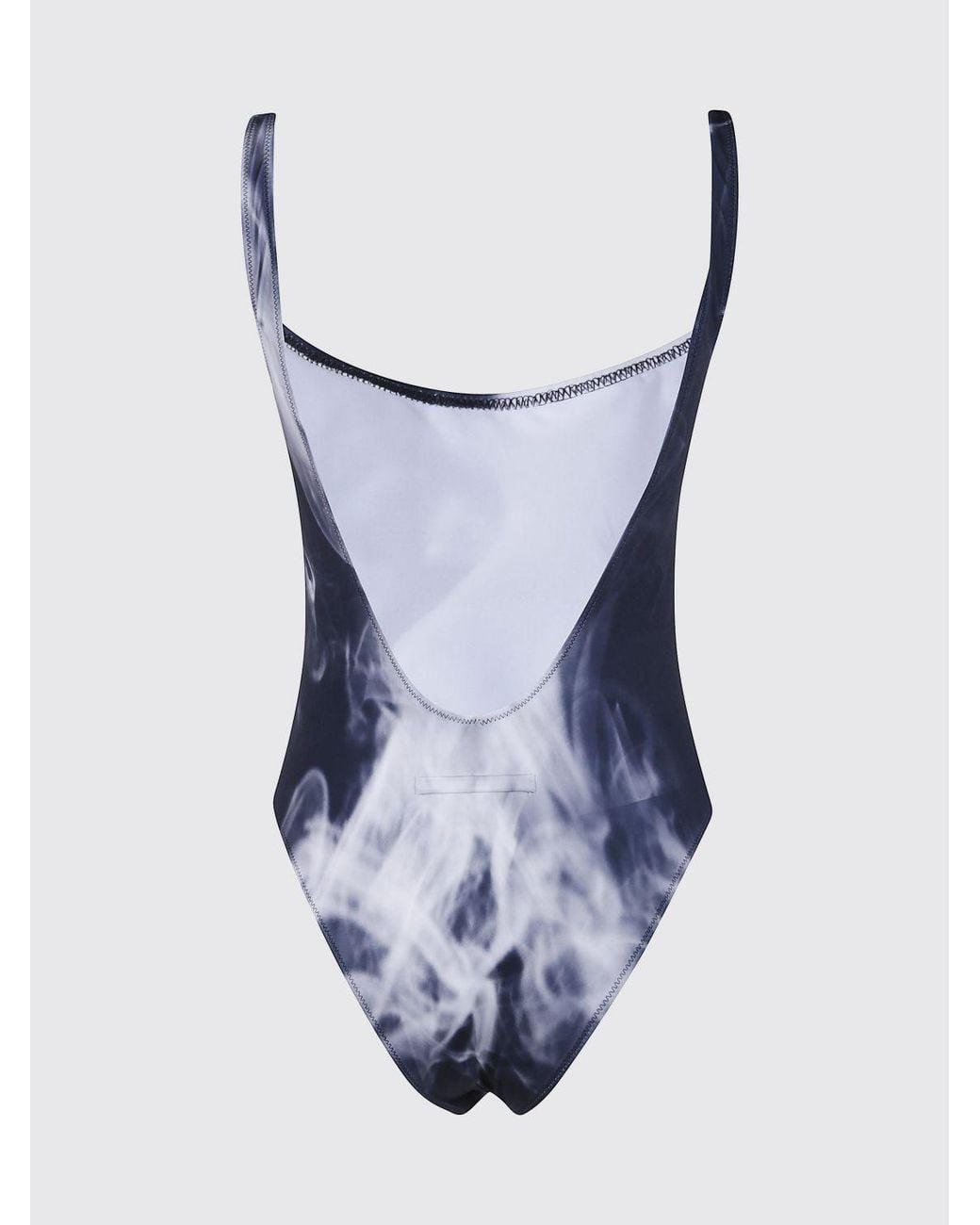 Jean Paul Gaultier Black One-Piece Swimsuit With Graphic Print And Deep U-Neckline