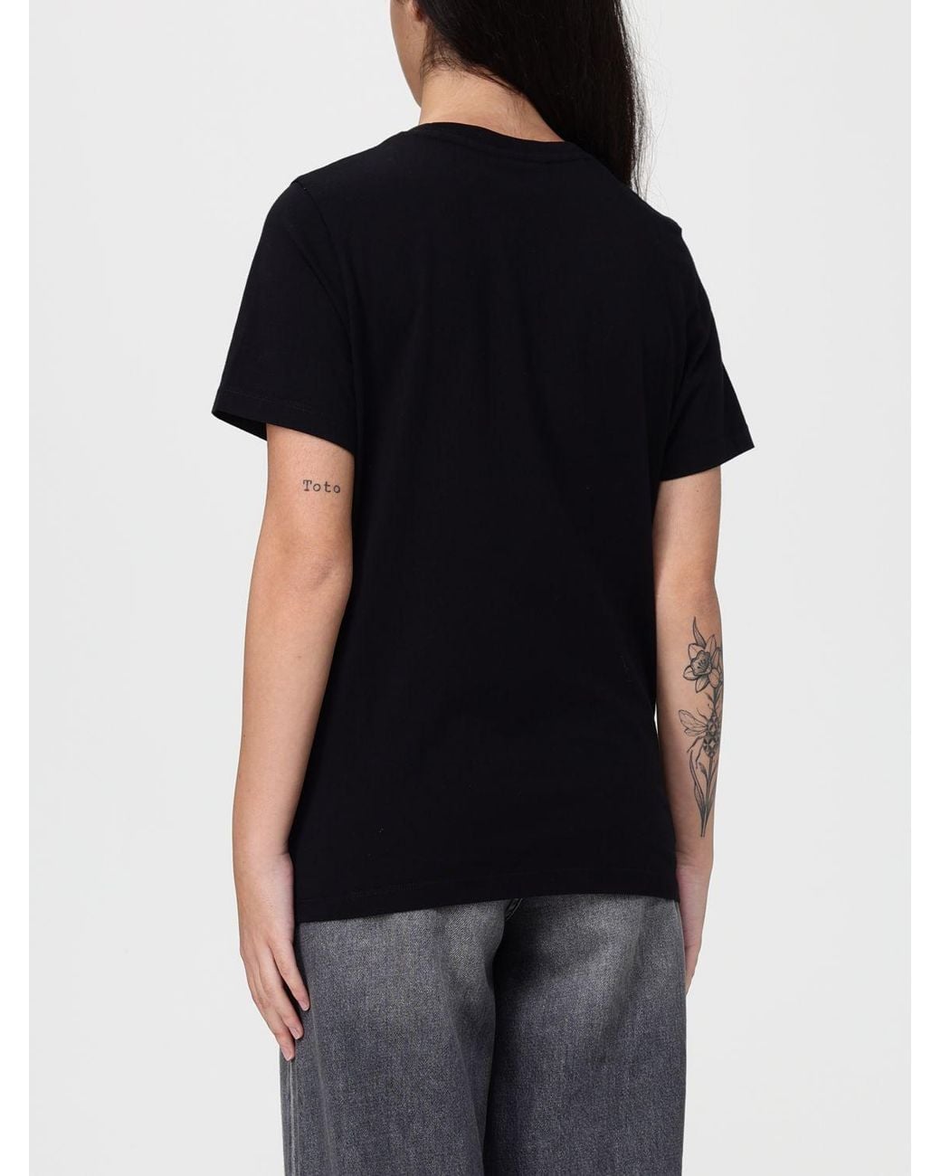 Maison Kitsuné Black Maison KitsunÉ Cotton T-Shirt With Logo