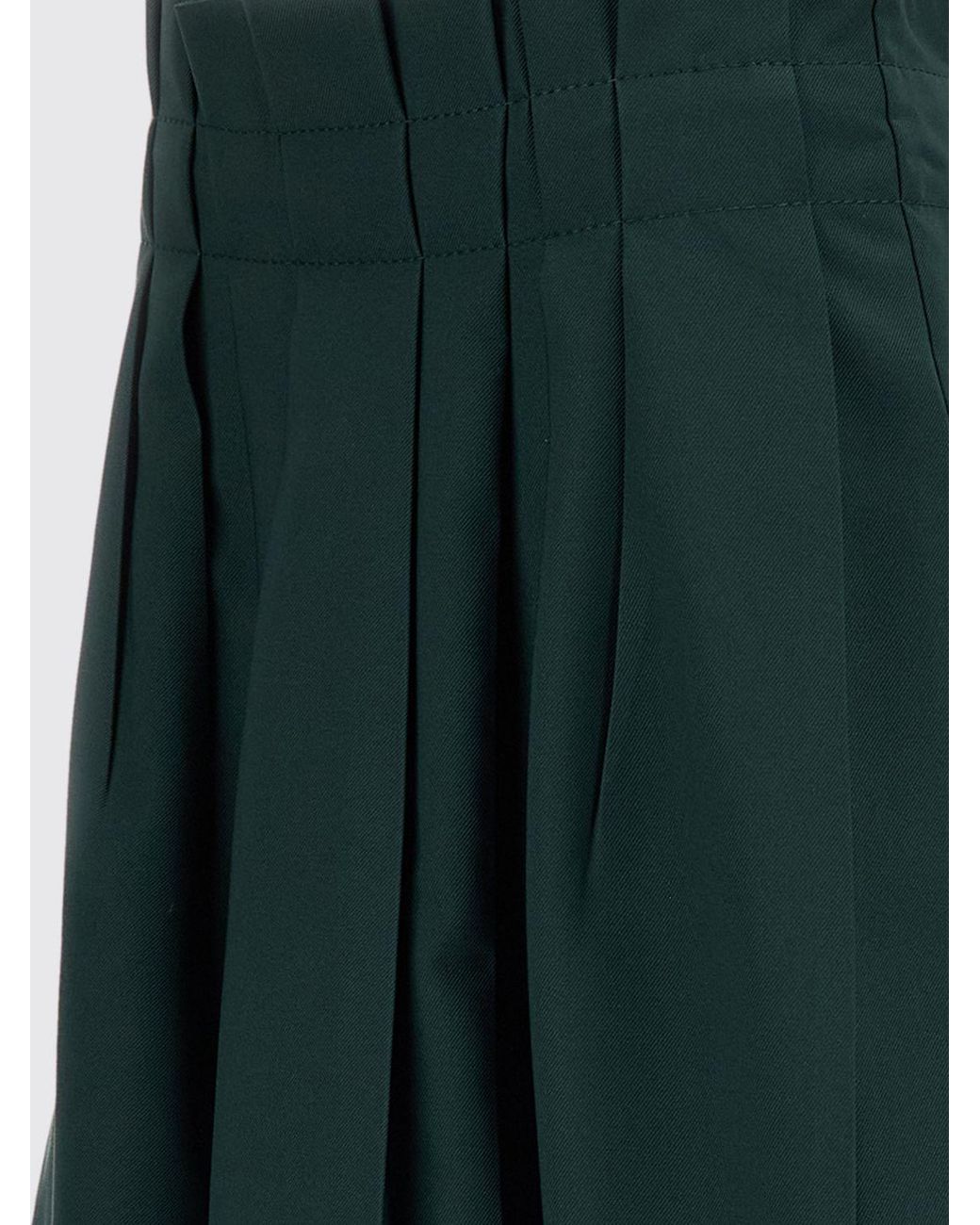 Marni Black A-Line Polyester Midi Skirt With Rear Zip Closure