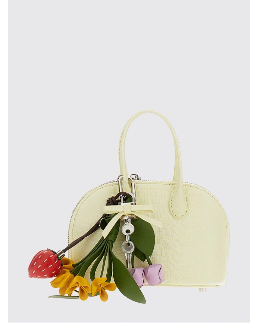 Self-Portrait White Mini-Handtasche Aus Leder Mit Python-Print Und Schultergurt