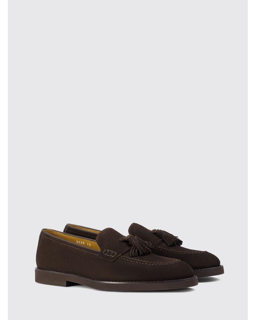 Doucal's White Suede Loafers With Tassels for men