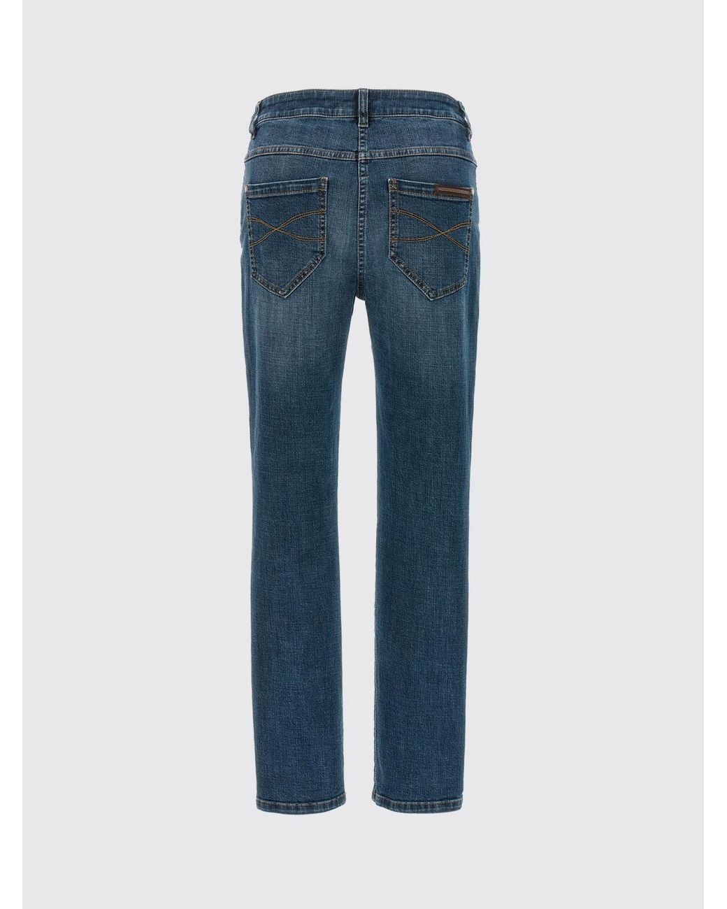 Brunello Cucinelli Blue Low-Rise Skinny Jeans