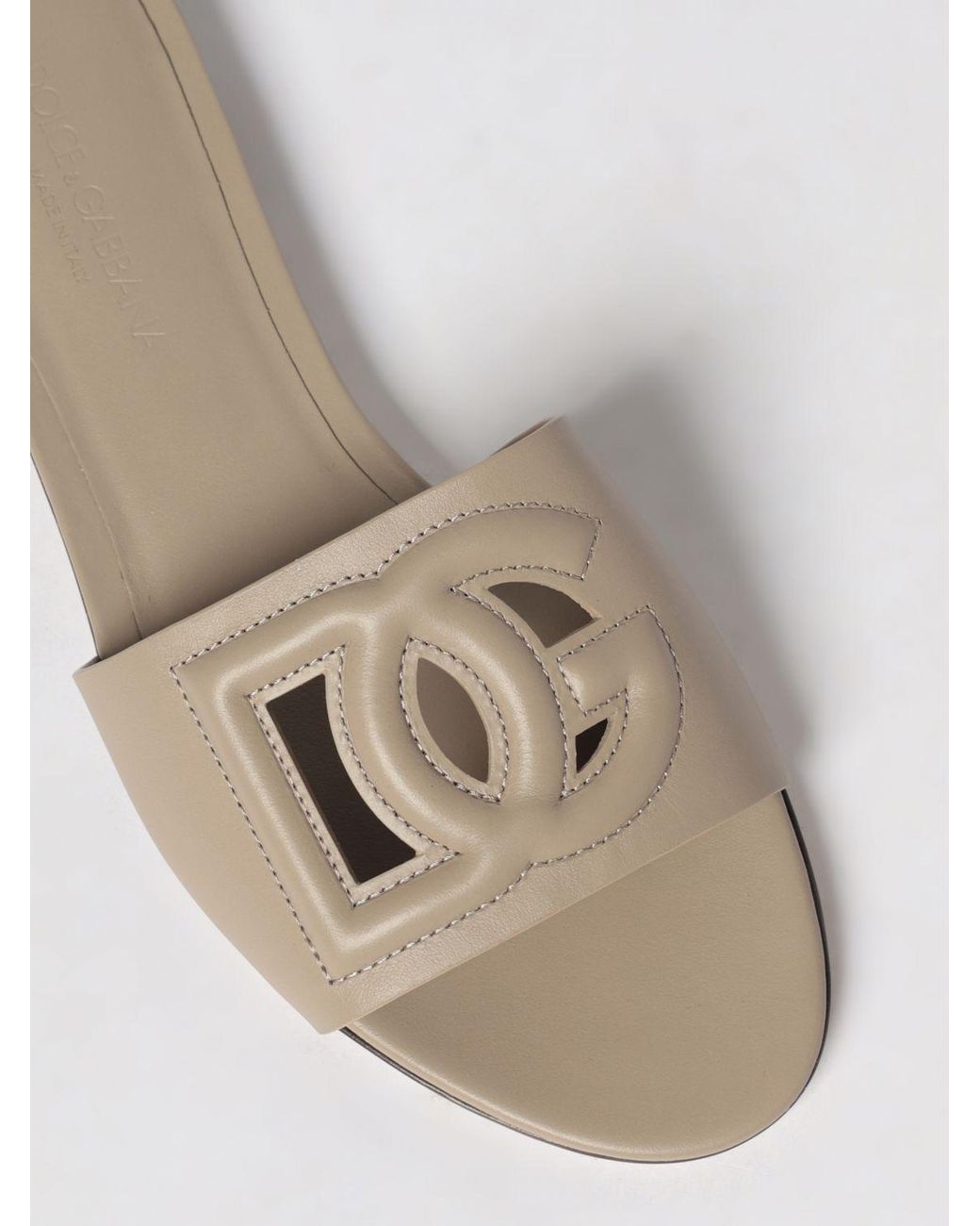 Dolce & Gabbana White Flache Sandalen Damen