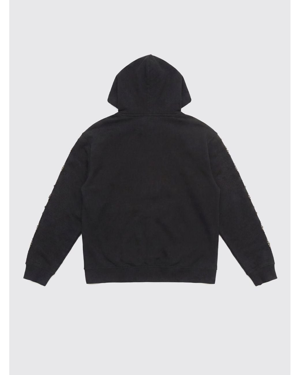 HTC Blue Zip-Up Cotton Hoodie With Stud Embellishments for men