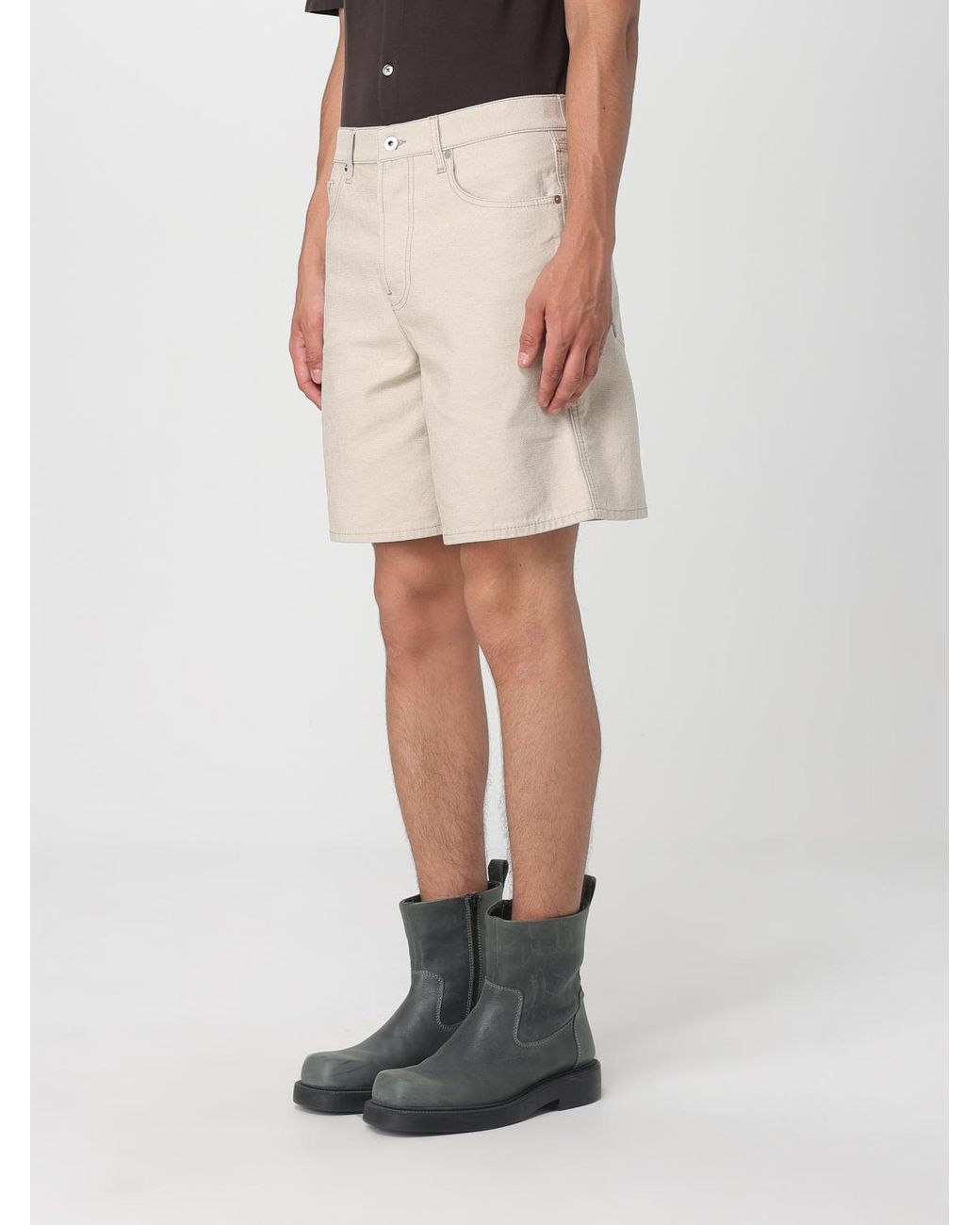 Burberry Natural Casual Twill Shorts for men