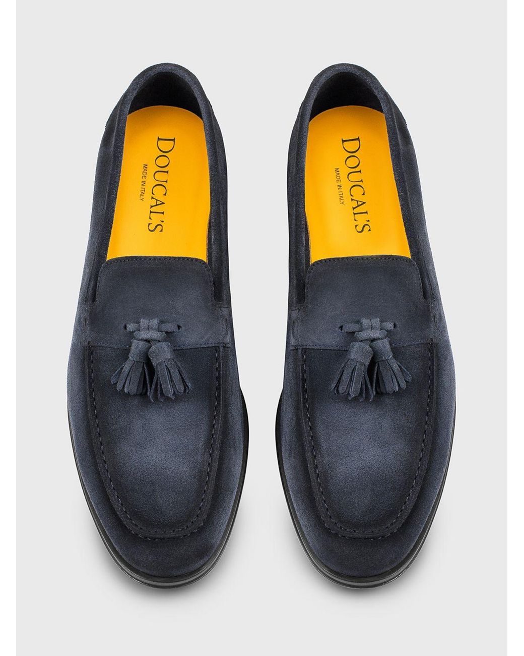 Doucal's White Suede Loafers With Tassels for men