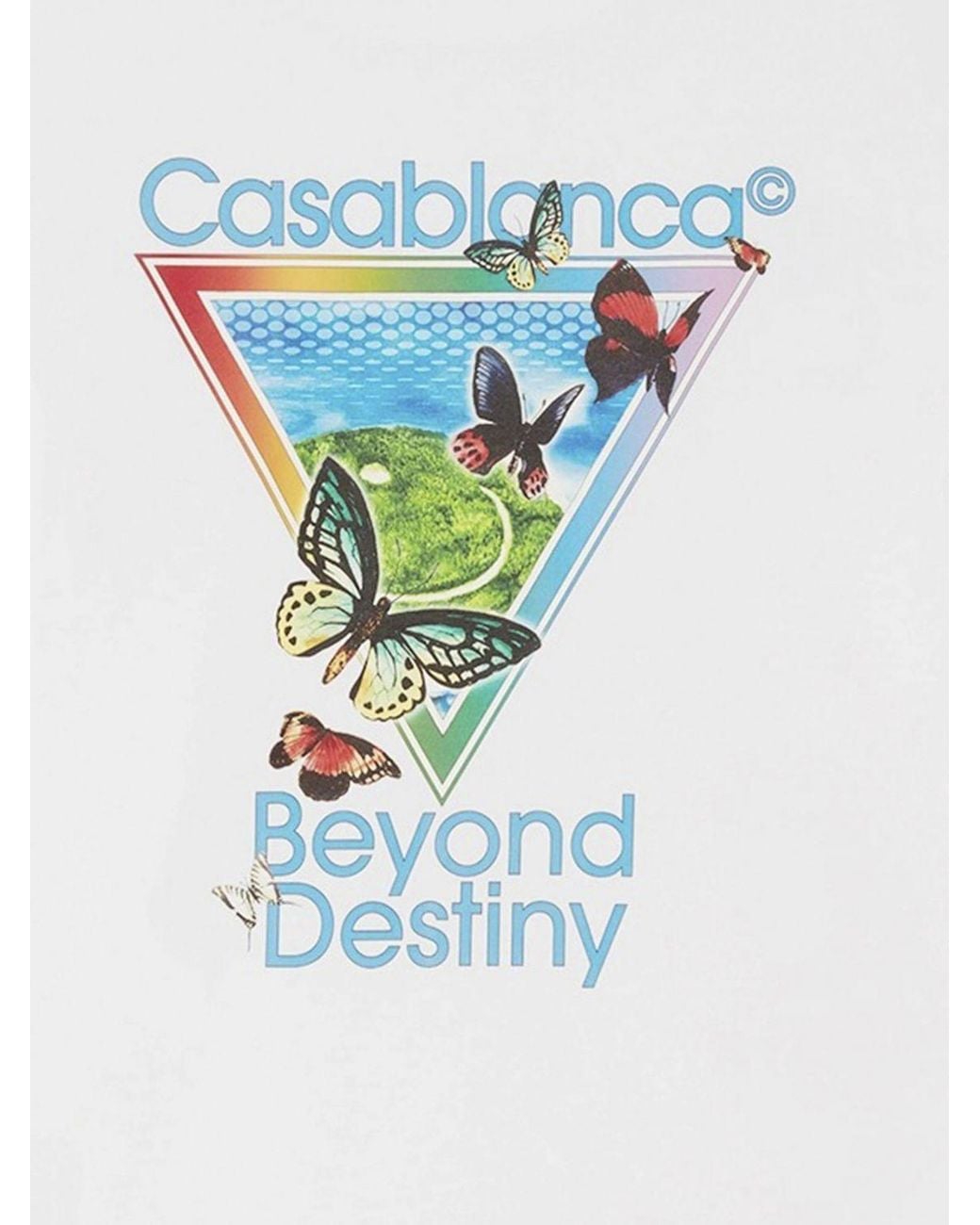 Casablanca White Printed Organic Cotton T-Shirt for men