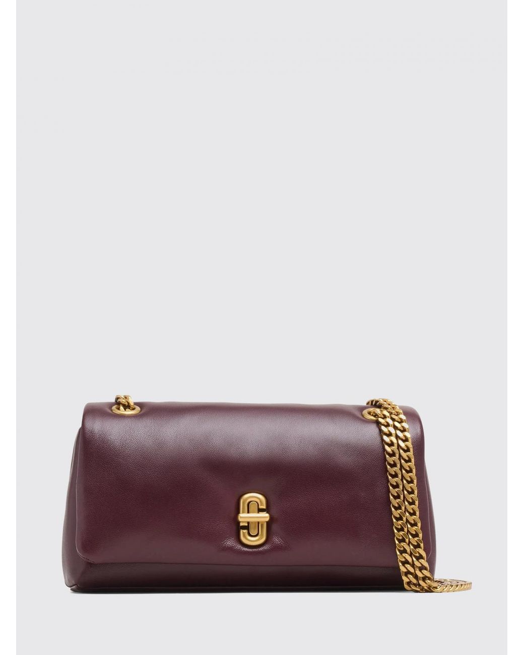 Marc Jacobs Purple The Scene Leather Crossbody Bag With Chain Strap And Turn-Lock