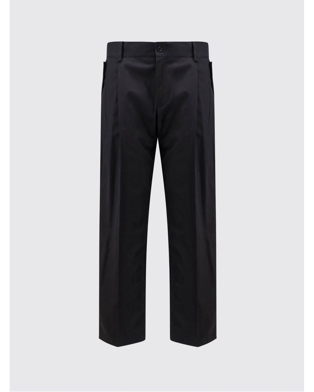 Dolce & Gabbana Black Dolce &Amp Gabbana Cotton Gabardine Tailored Trousers for men