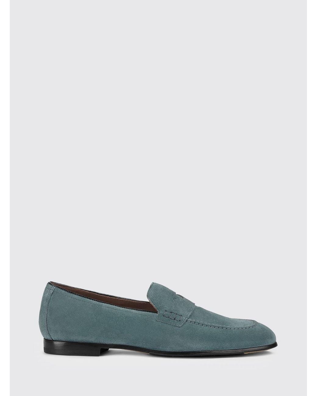 Doucal's Green Suede Loafer for men