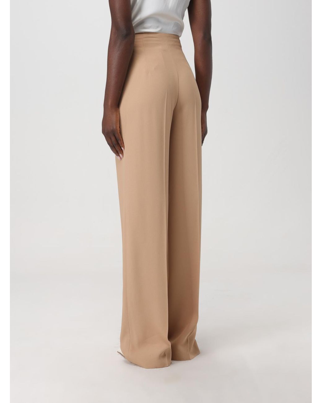 Alberta Ferretti Natural Trousers
