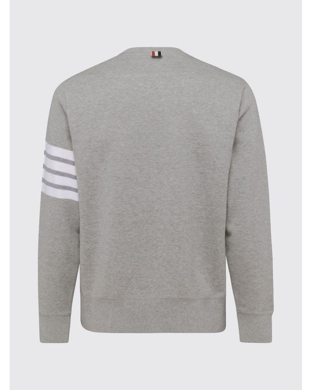 Thom Browne Gray Slim Fit Crew Neck Sweatshirt for men