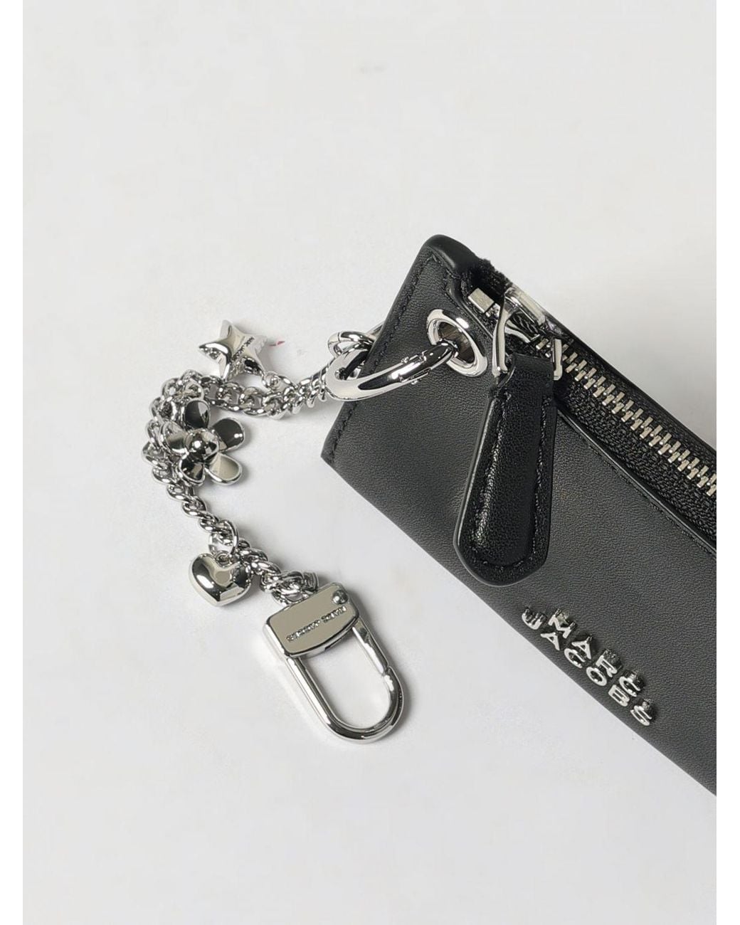 Marc Jacobs Black Everyday Top Zip Charm Wallet