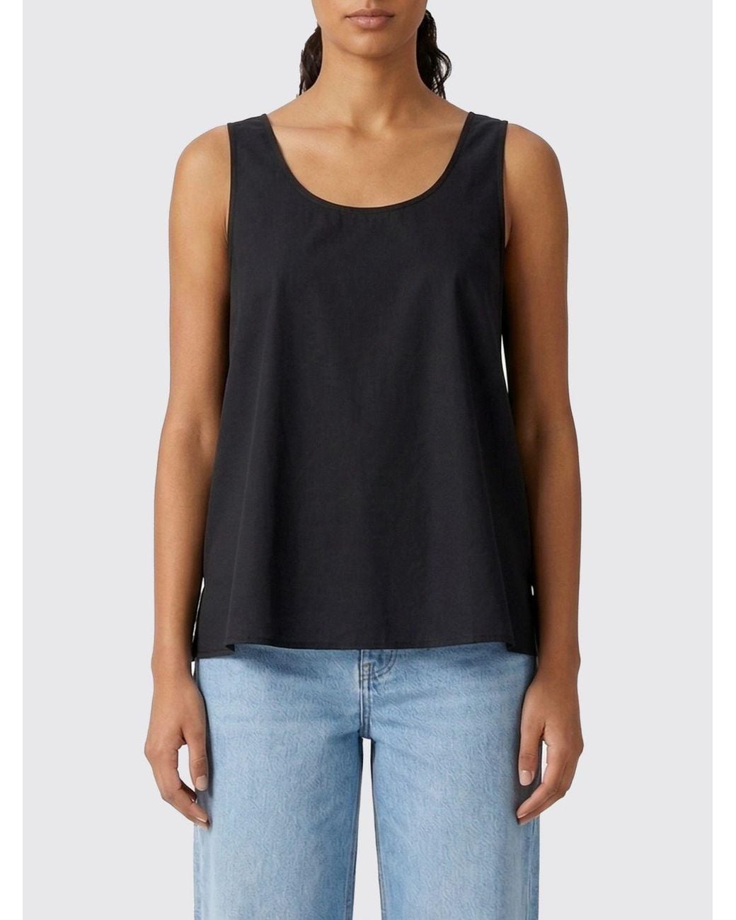 Top De Satén Max Mara de color Black