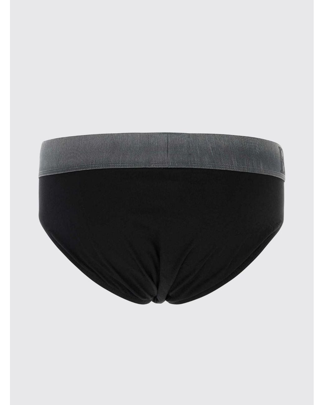 Emporio Armani Black Cotton Briefs With Logo for men
