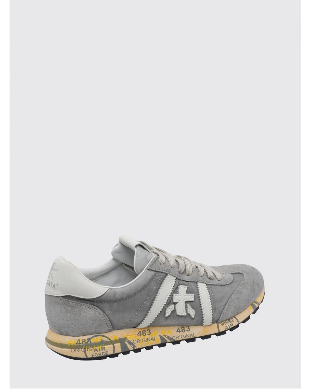 Premiata White Lucy Baumwoll-Twill- Und Nylon-Sneakers