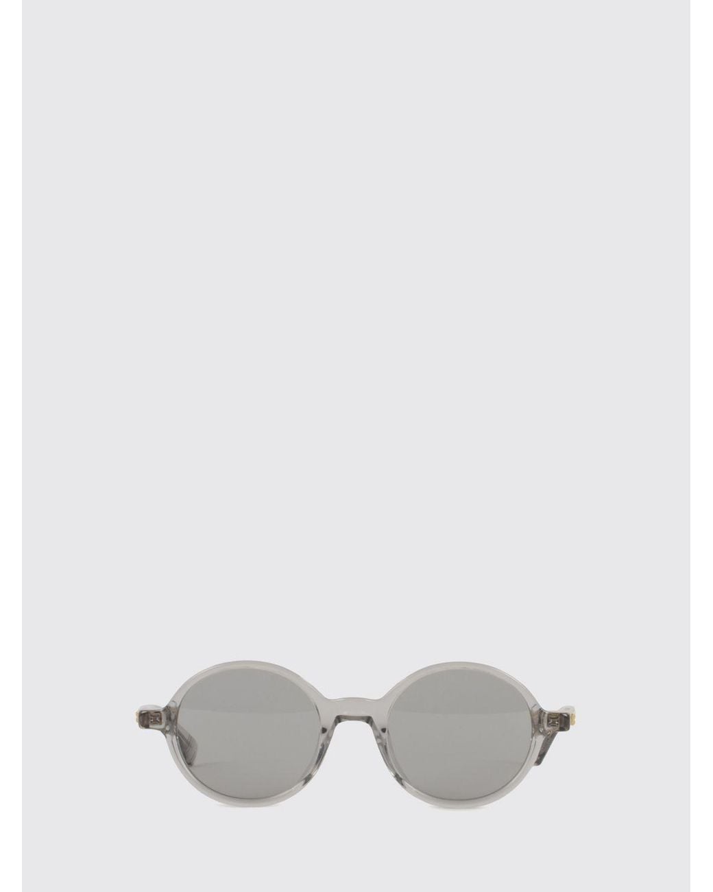 Bottega Veneta White Rounded Frame Acetate Eyeglasses for men