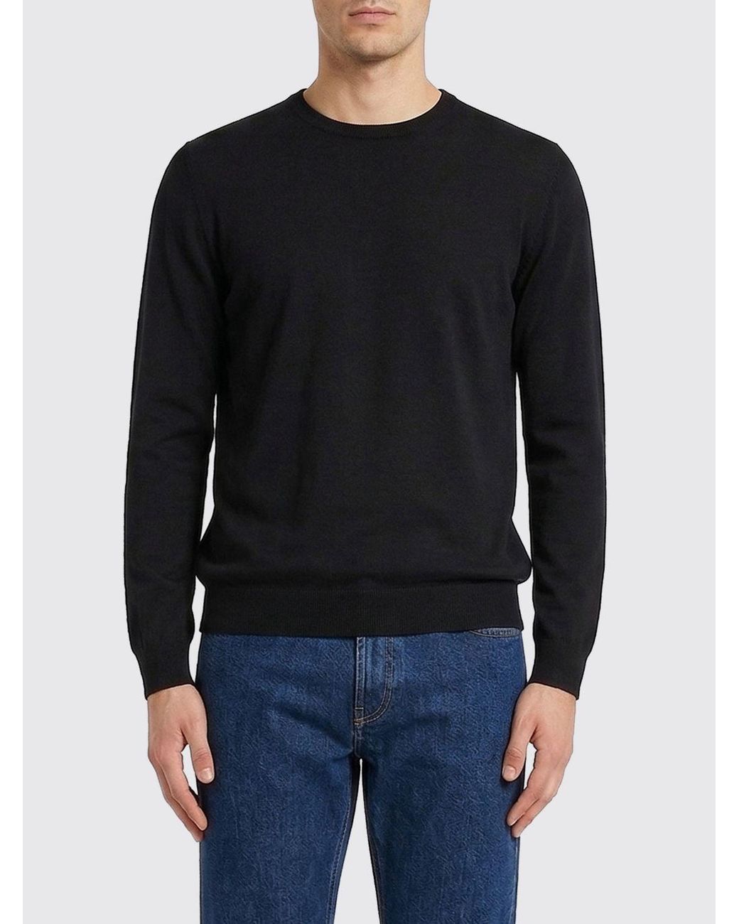 Pull À Col Rond En Coton Zanone pour homme en coloris Black