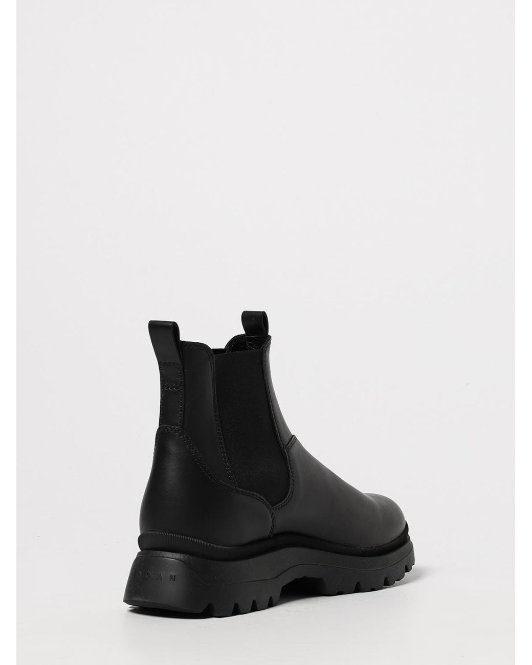 Hogan Black H692 Leather Ankle Boots for men