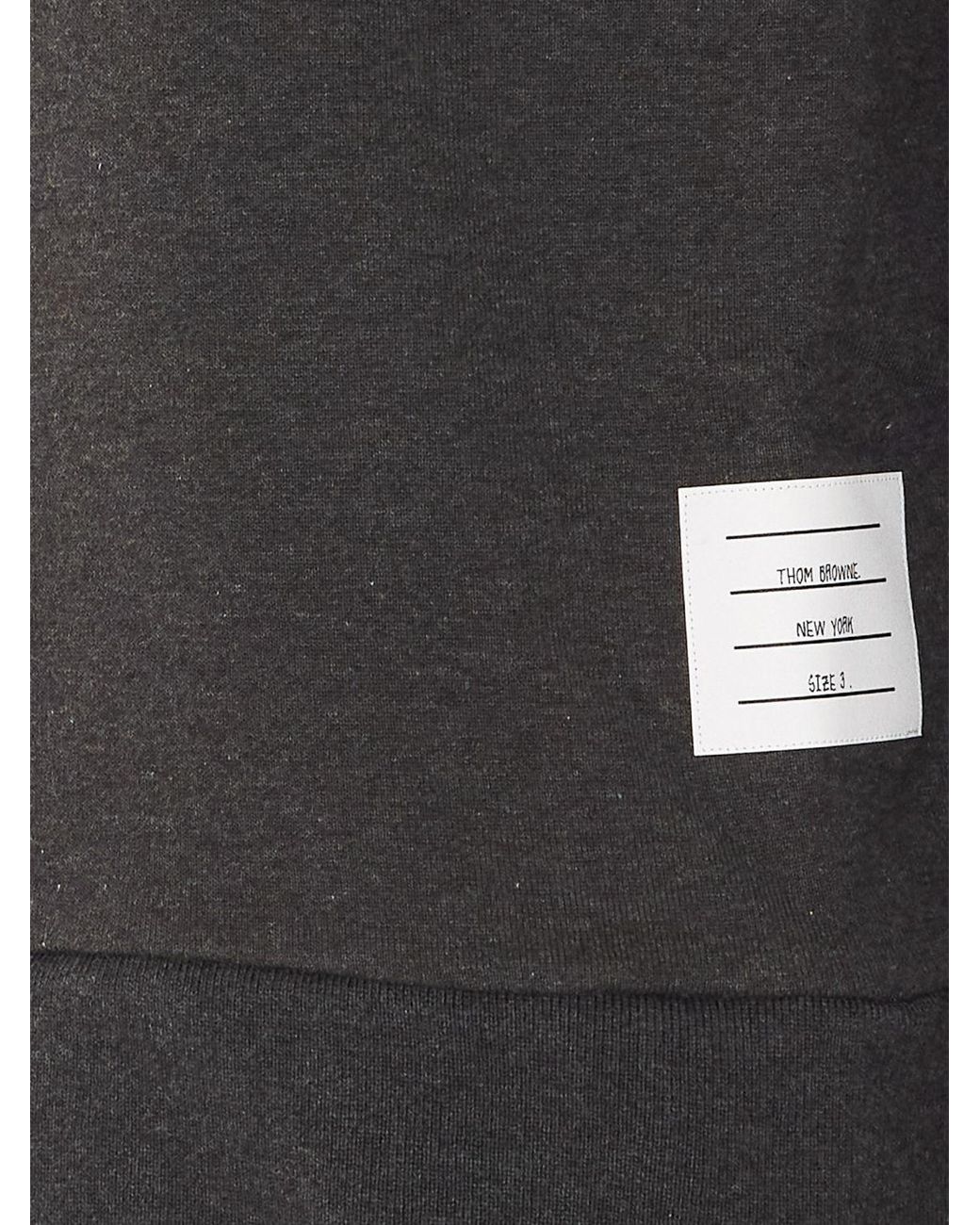 Thom Browne Gray Cotton Hoodie With Iconic 4-Bar Stripes On The Sleeve for men