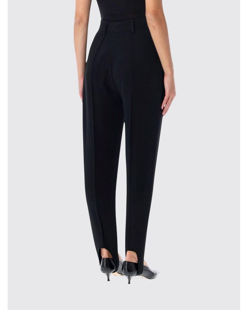 Stella McCartney Blue High-Waisted Straight-Leg Trousers