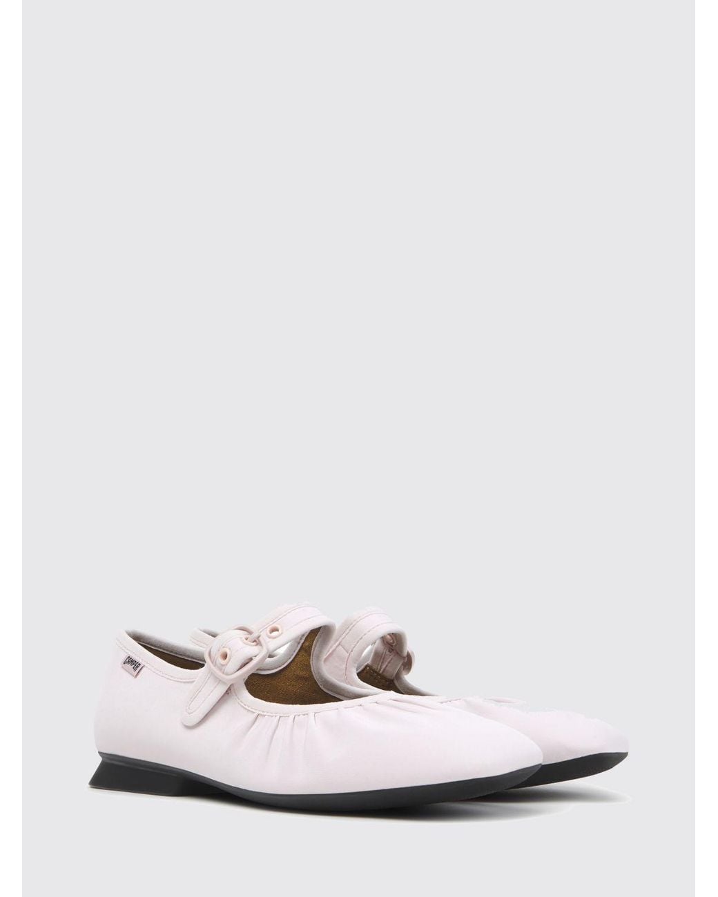 Camper White Casi Myra Mary Jane Ballet Pumps