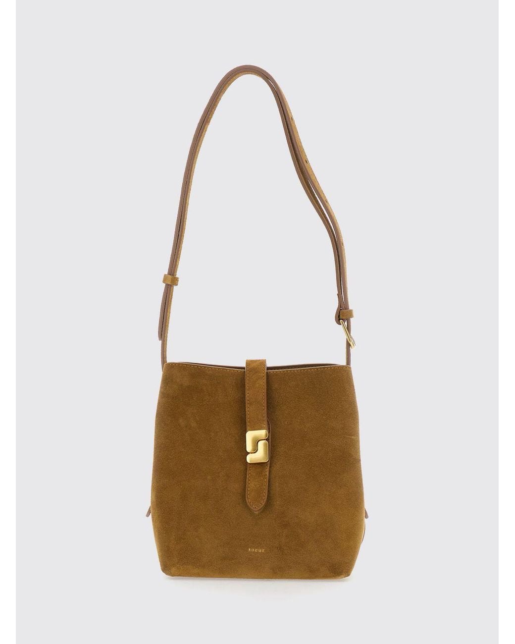 Soeur White Bello Suede Mini Shoulder Bag With Adjustable Strap