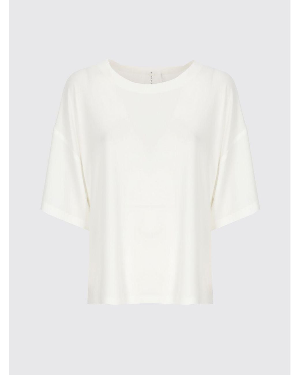 Norma Kamali White Basic Polyester T-Shirts