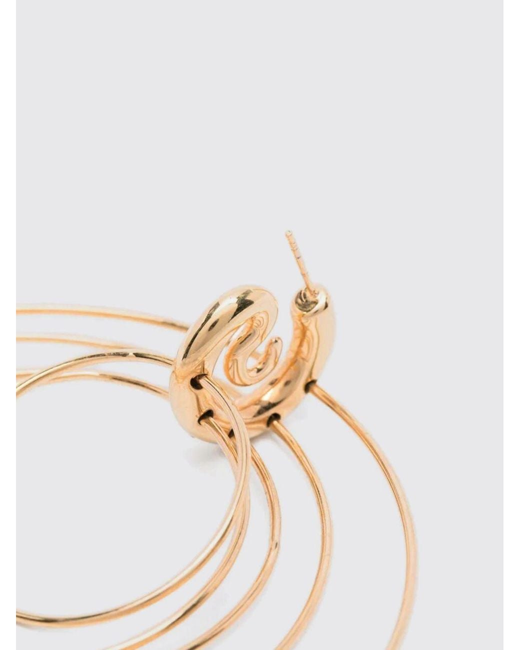 Panconesi White Serpent Chromed Brass Earrings