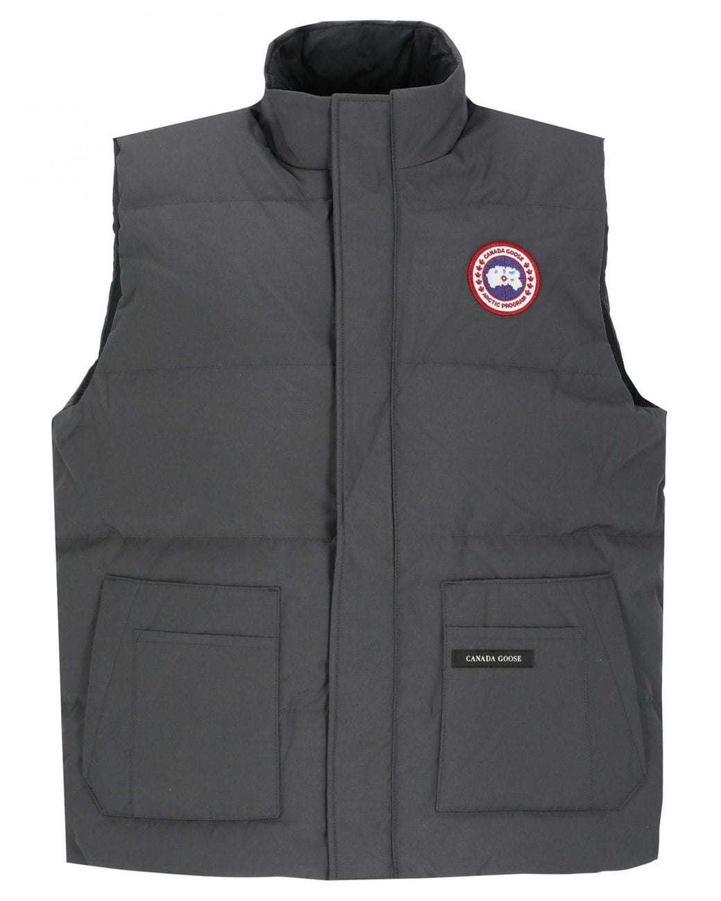 Canada Goose Gray Padded Sleeveless Vest for men