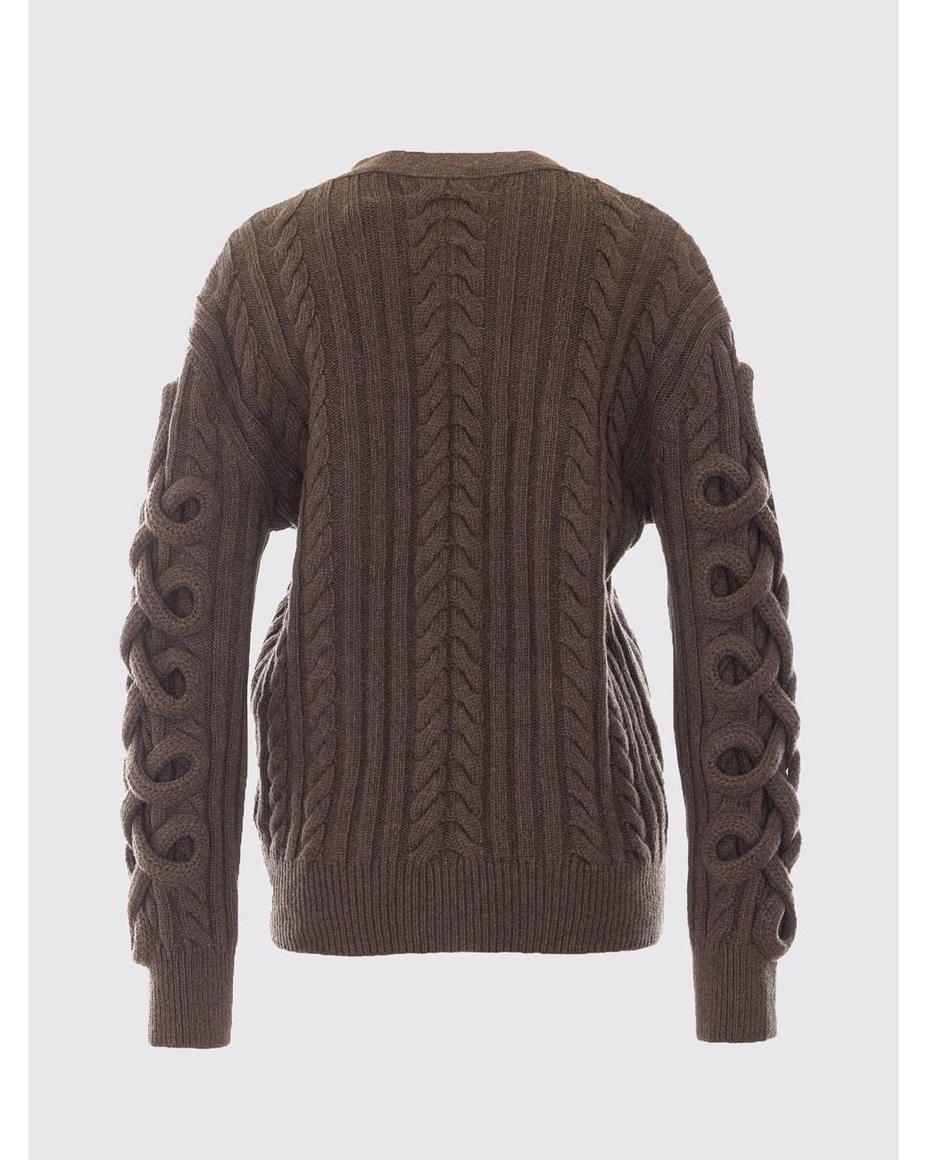 Etro Brown Cardigan Aus Wollmischung Mit V-Ausschnitt Und Knopfleiste