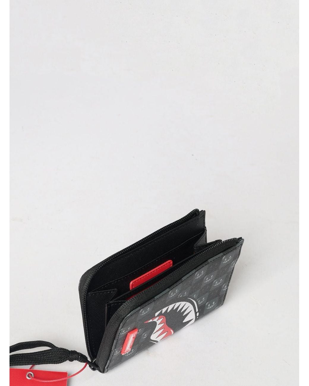 Sprayground White Zip Wallet for men