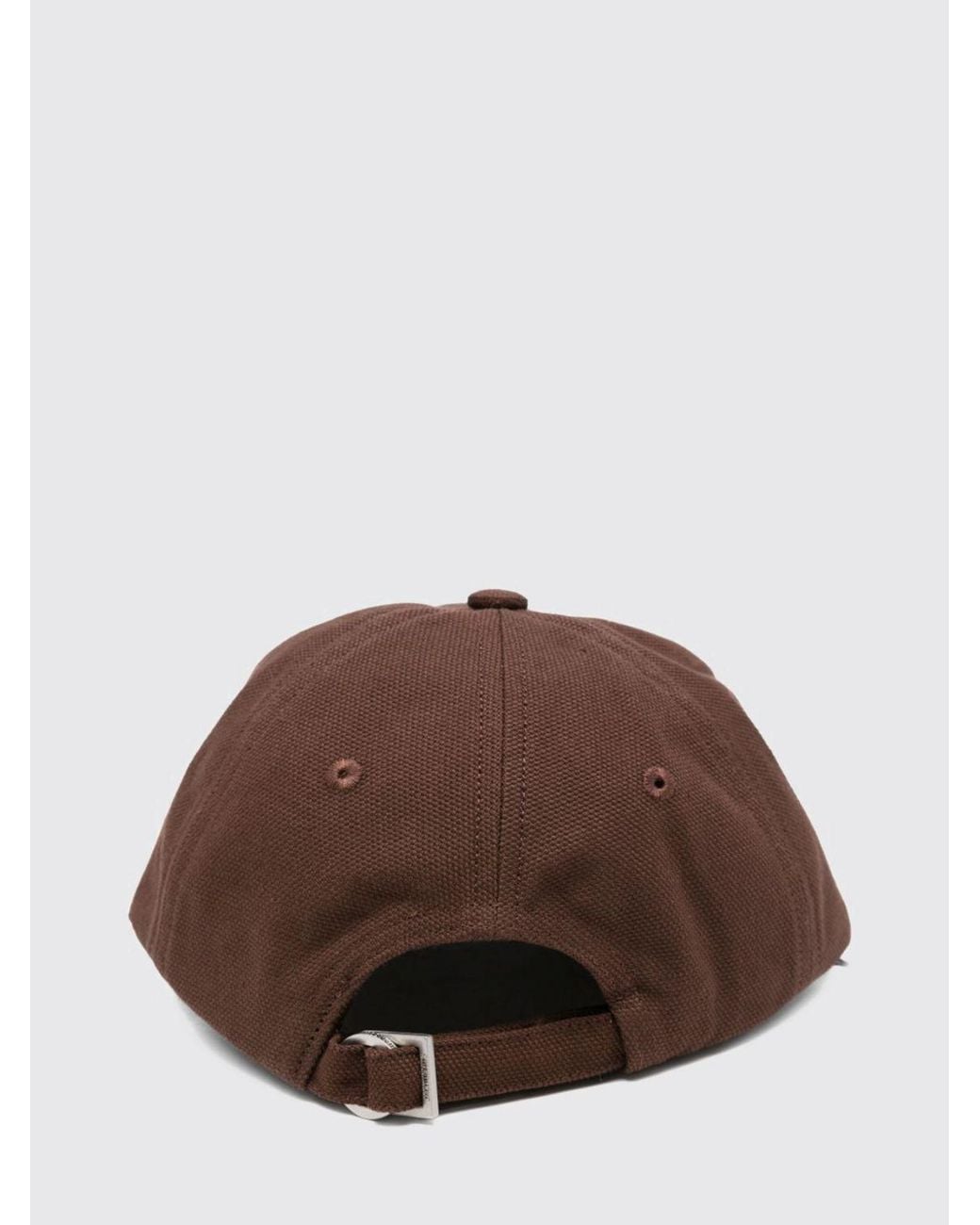 Jacquemus Brown Cotton Baseball Cap With Metal Logo And Strap