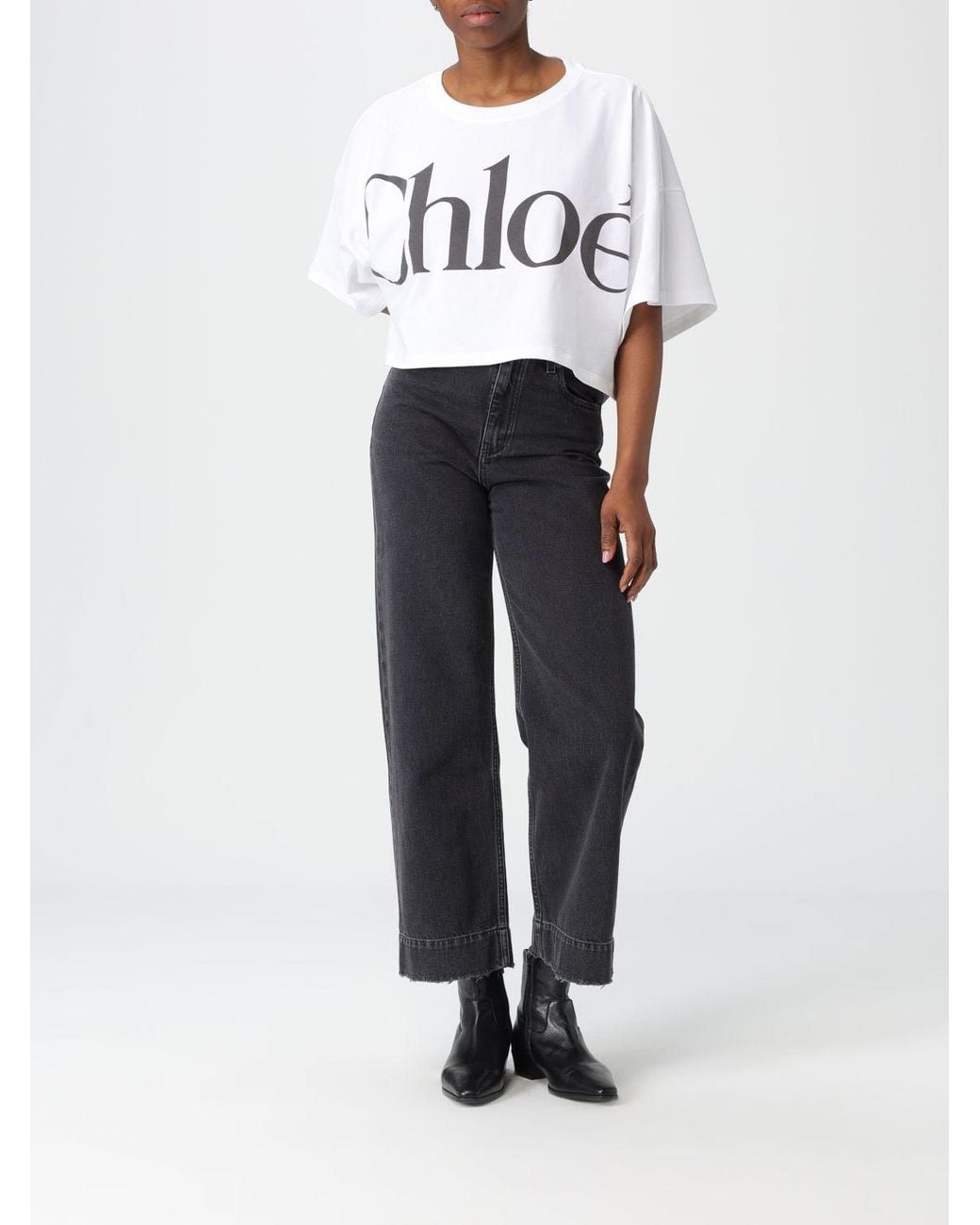 Chloé Black ChloÉ Straight Cotton Denim Jeans