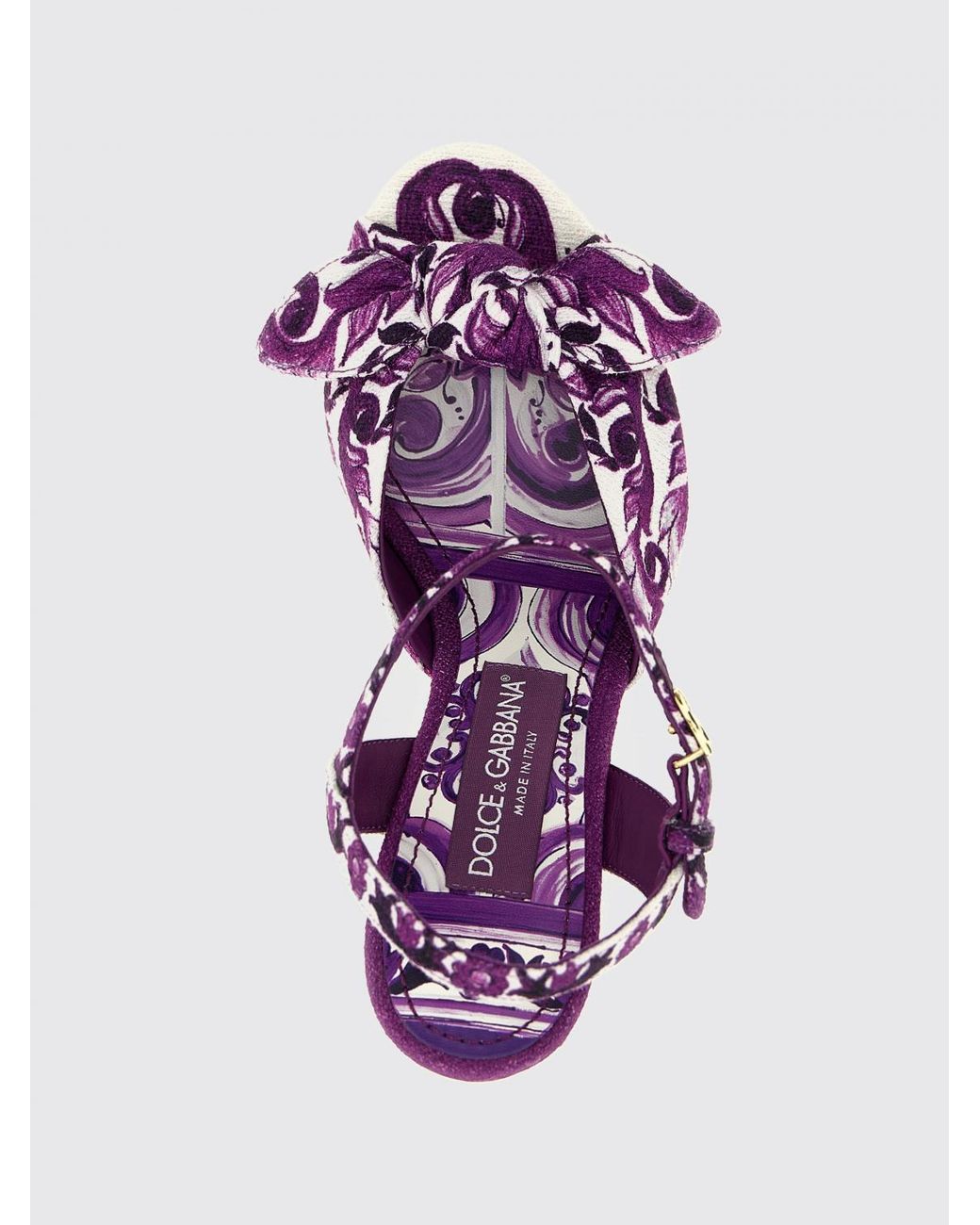 Dolce & Gabbana Purple Flache Sandalen Damen