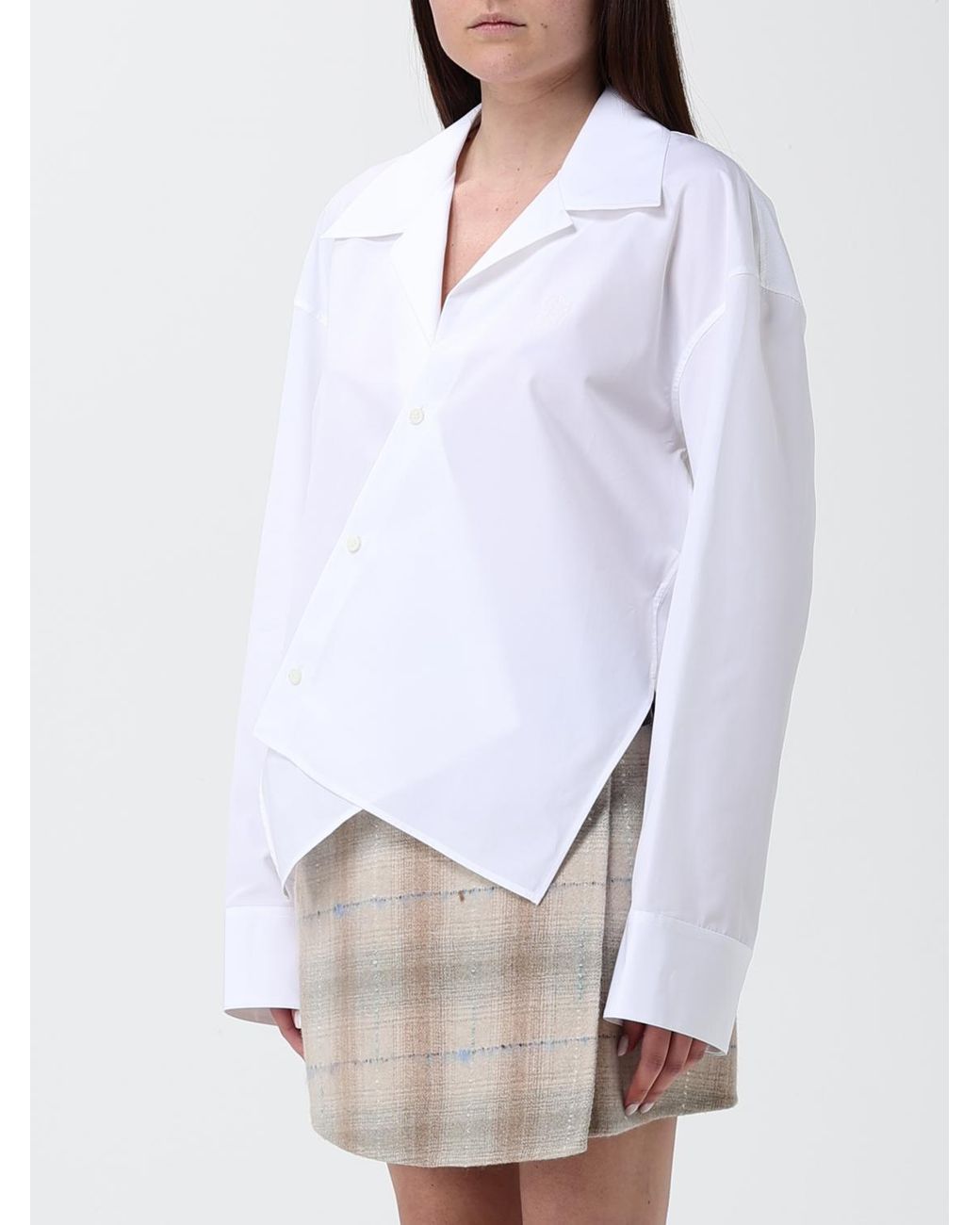Loewe White Stretch Cotton Shirt