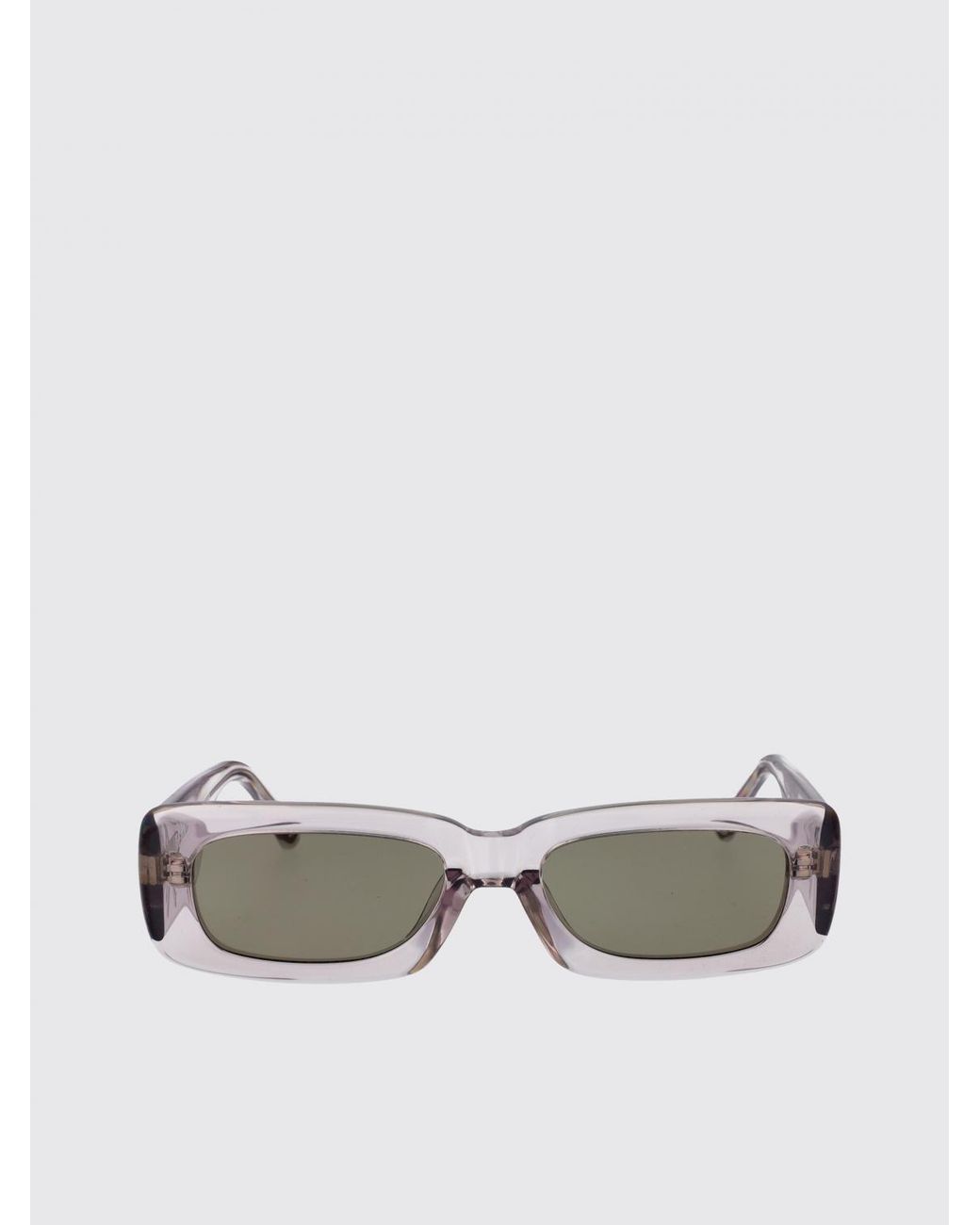The Attico White Linda Farrow X Mini Marfa Acetate Sunglasses
