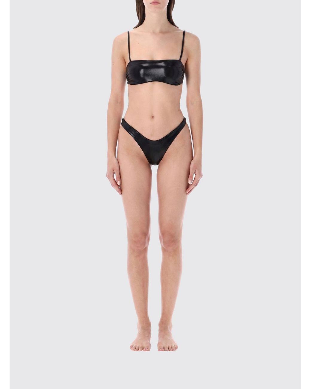MATINEÉ Black Bandeau Bikini With Square Neckline And Brazilian Briefs