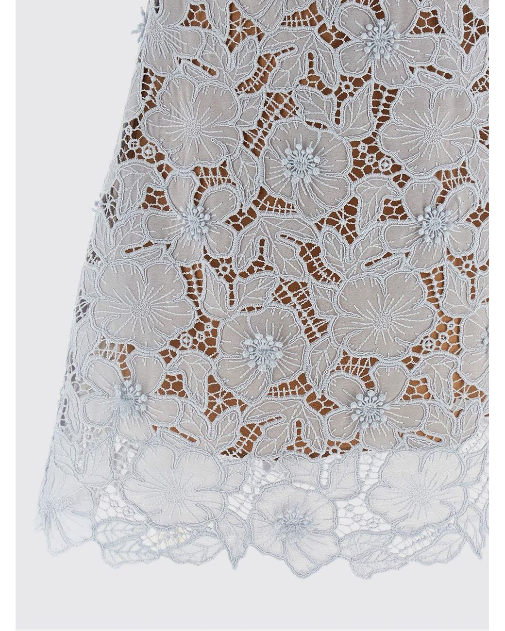 Self-Portrait White Macramé Dress