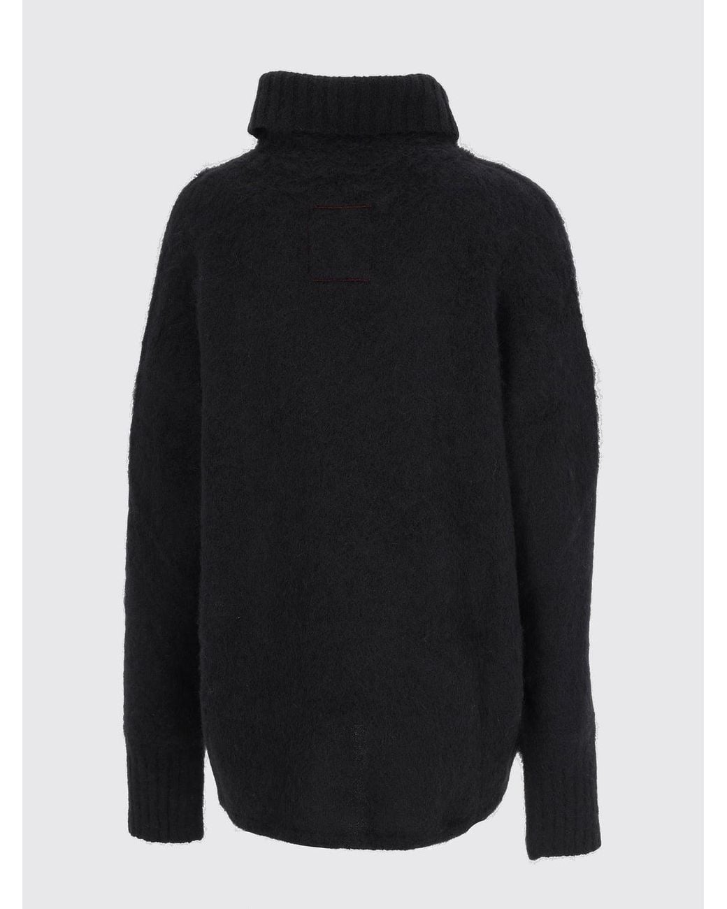 Uma Wang Blue Long-Sleeved Pure Wool Turtleneck Jumper With Ribbed Trim