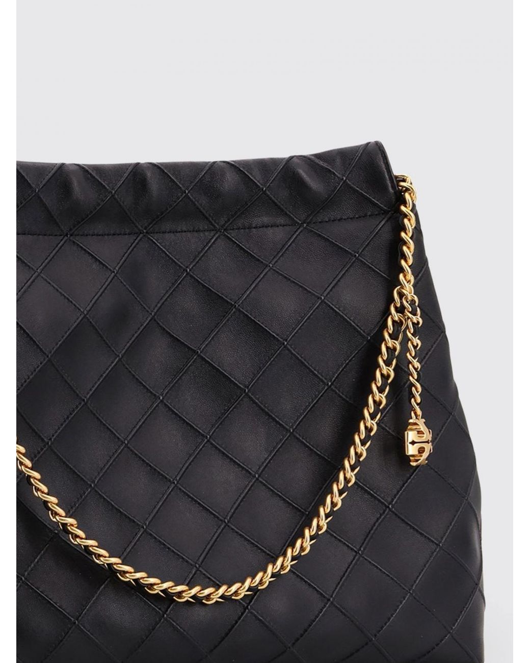Tory Burch Black Fleming Diamond Quilted Leather Bag