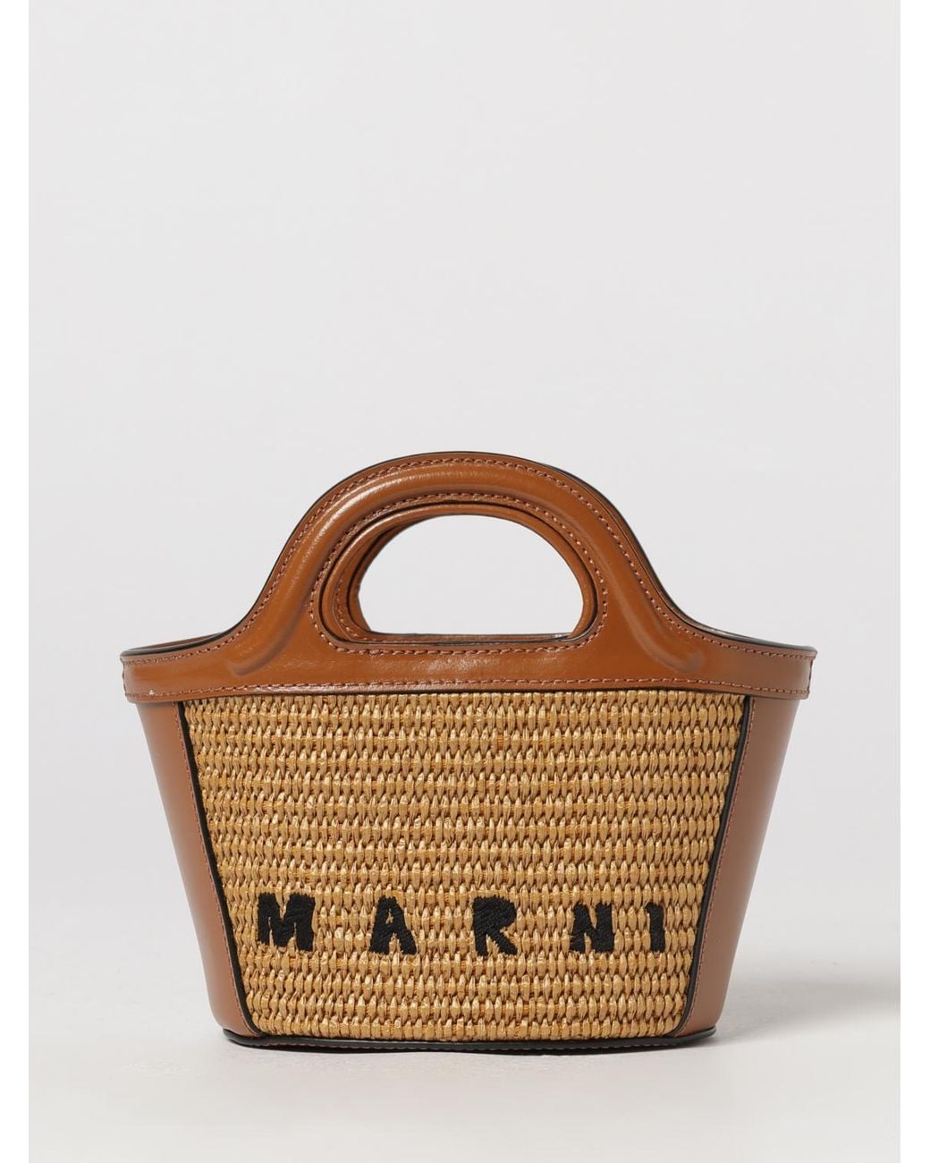Marni Brown Tropicalia Mini Bag