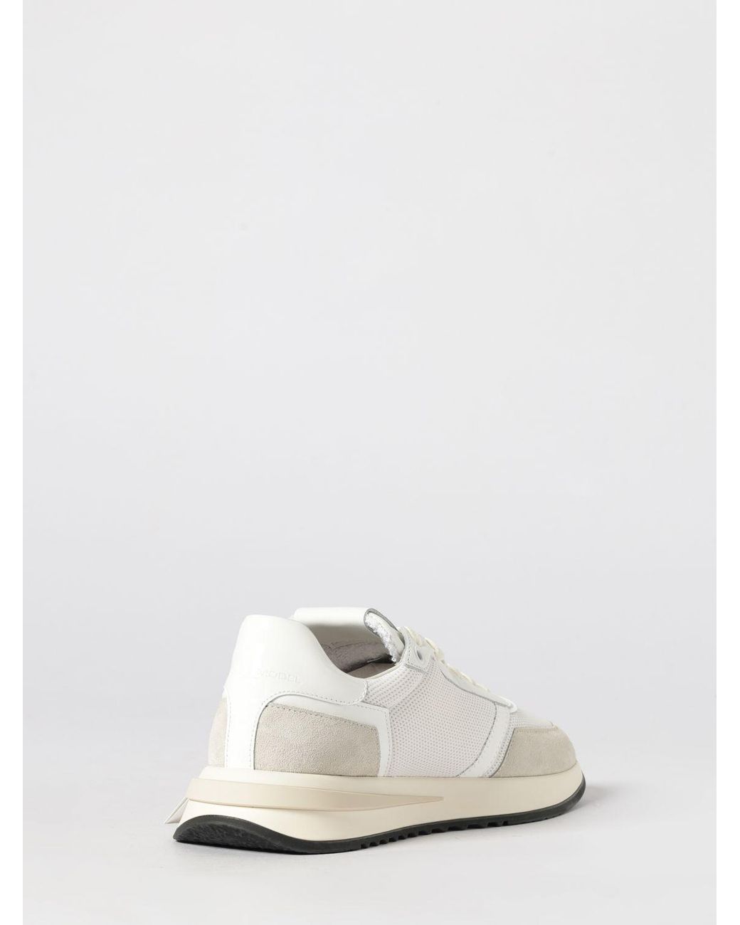 Baskets Basses En Cuir De Veau Et Mesh Au Design Bicolore Philippe Model pour homme en coloris White