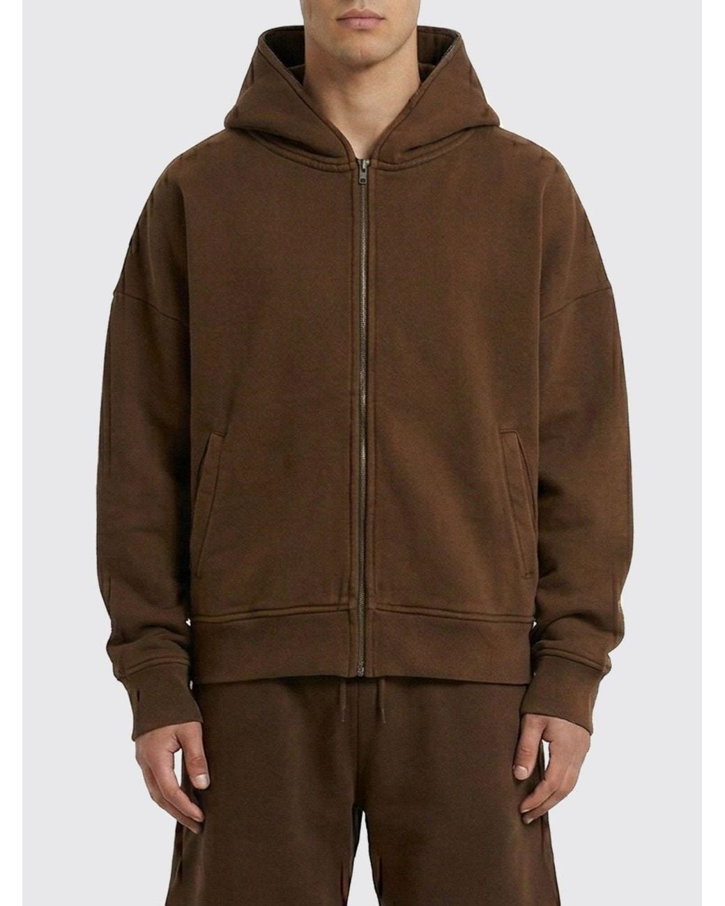 Entire studios Brown Cotton Hoodie for men
