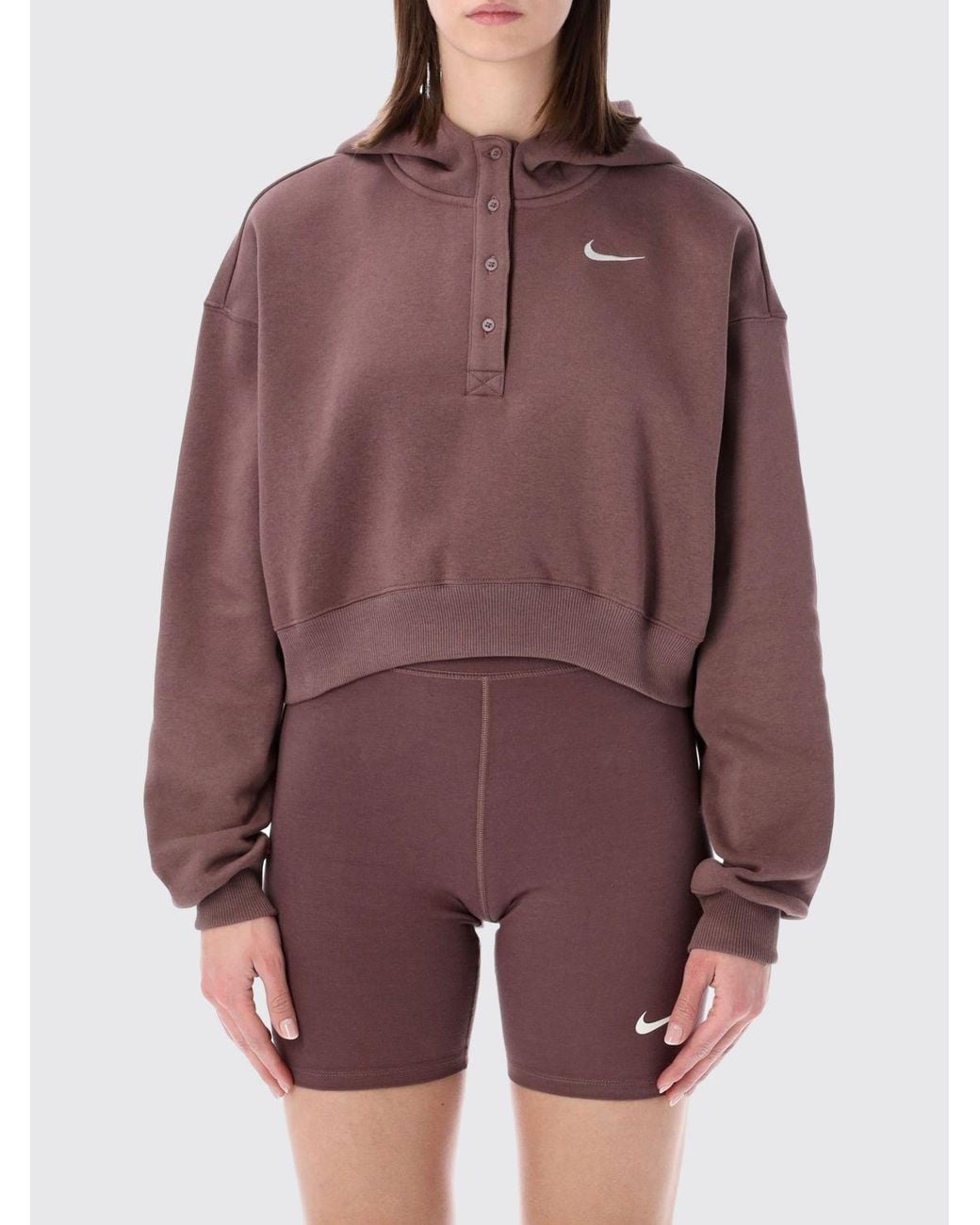 Nike Purple Phoenix Fleece Cotton Blend Sweatshirt