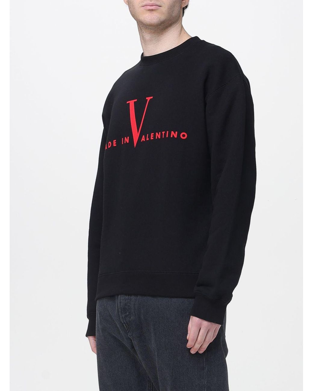 Valentino Blue Crewneck Sweatshirt With Logo for men