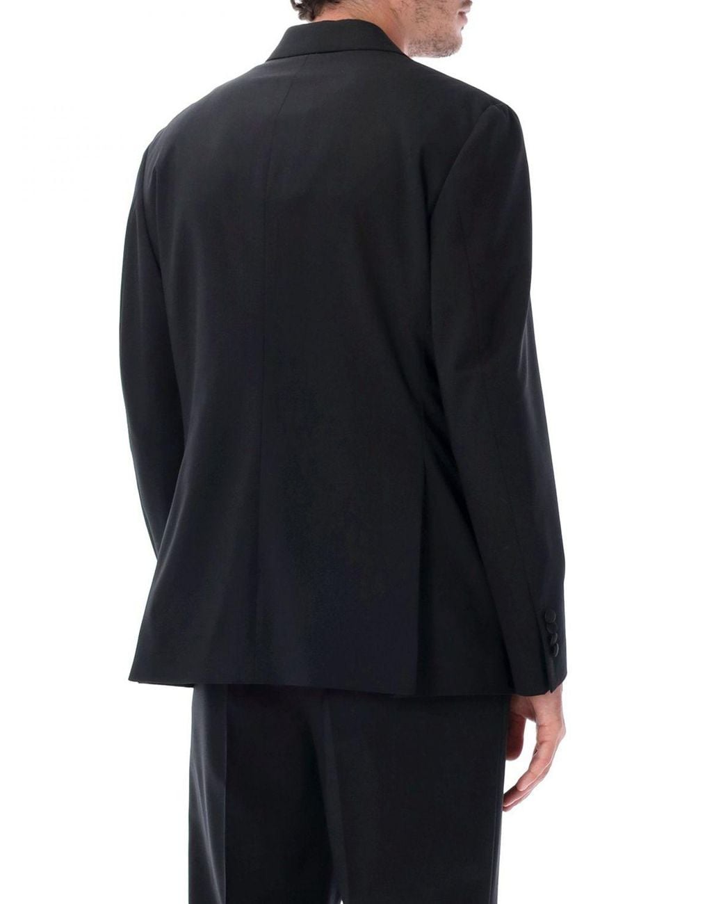 Lardini Blue Double-Breasted Virgin Wool Suit For Formal Occasions for men