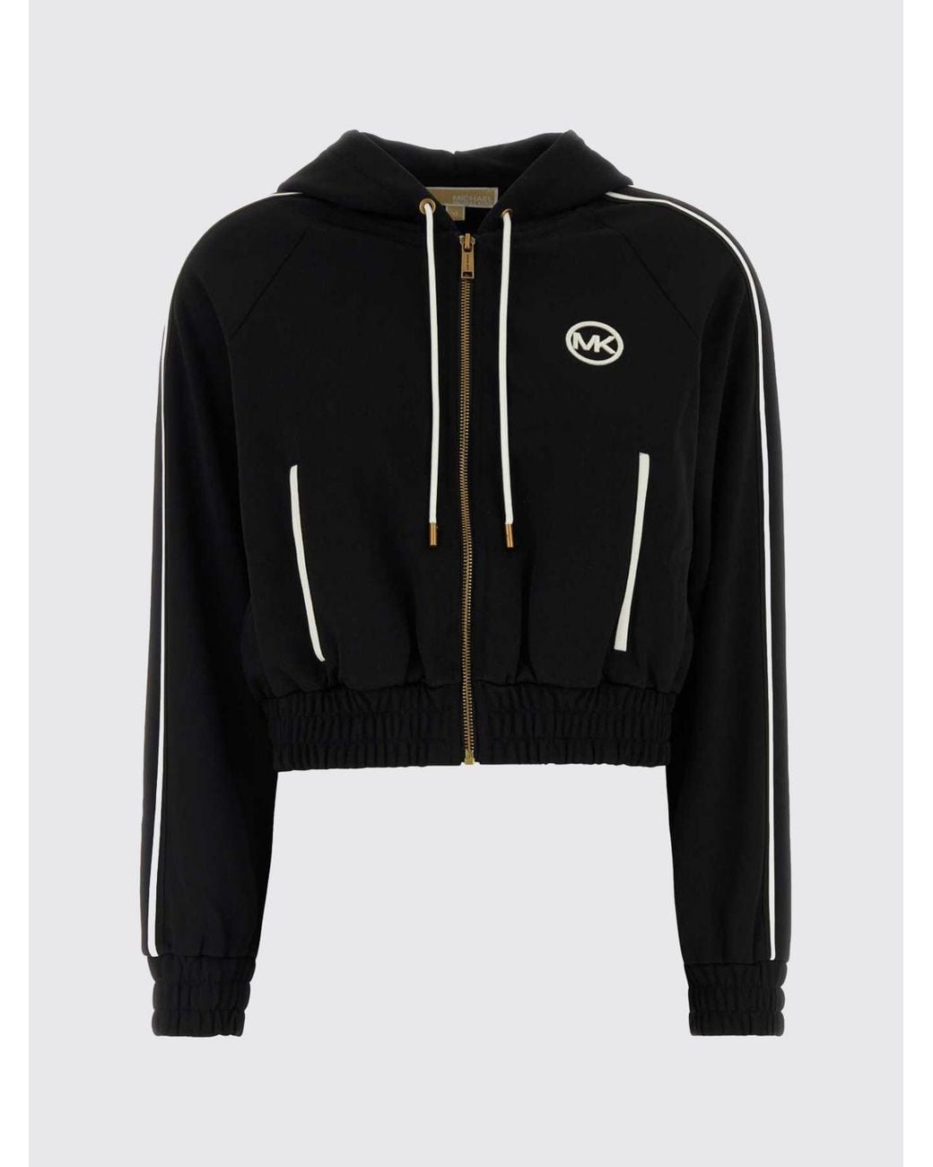 Michael Kors Blue Mk Monogram Logo Zip-Up Hoodie